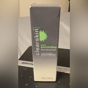 Avon Clearskin Pore Penetrating Black Mineral Mask 2.5 Oz Deep Clean Treatment